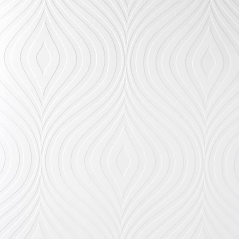 Graham & Brown 17583 Curvy White Paintable Wallpaper - Image 2
